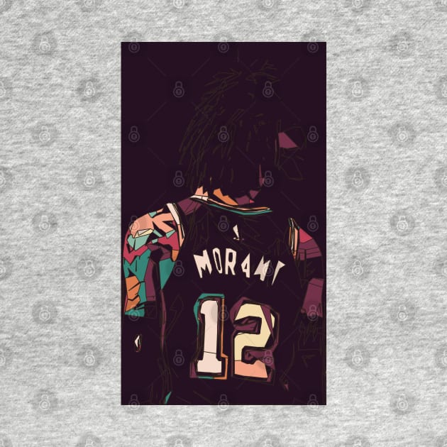 Ja Morant Memphis Grizzlies Geometric Art by Playful Creatives